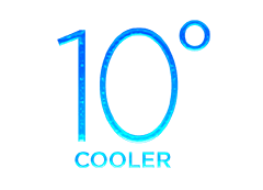10 degrees cooler