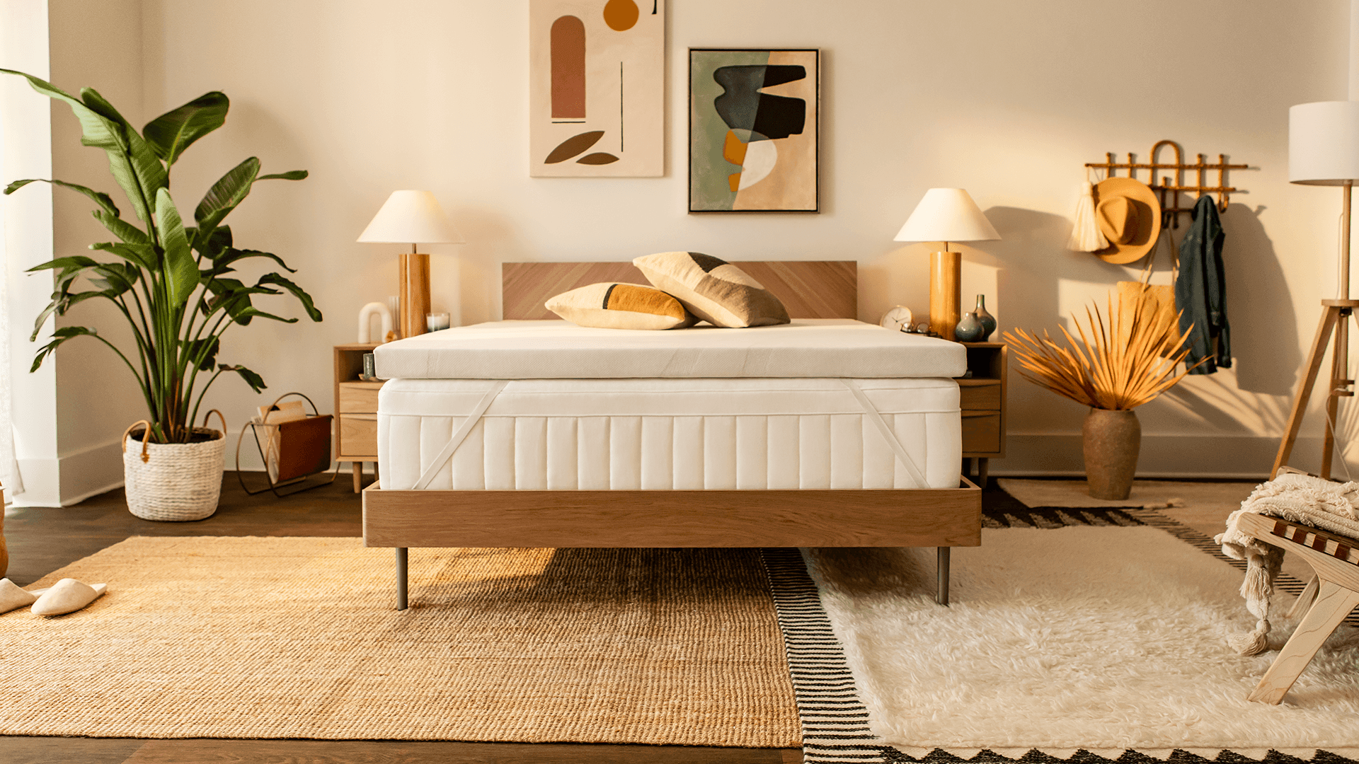 Adapt Topper on a bed in a styled room gallery image