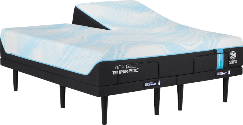 TEMPUR-LuxeBreeze® Split Head King with Ergo® ProSmart® Base